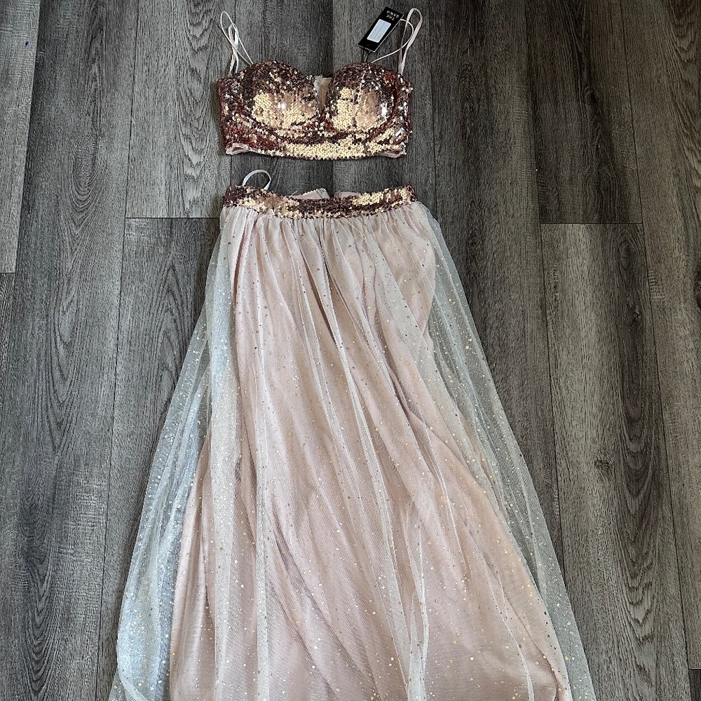2 piece evening wear